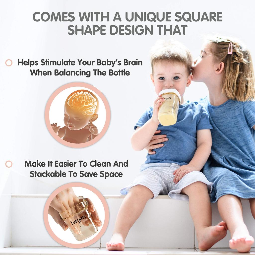 Hegen PCTO Press Close Twist Baby-Flasche PPSU Langsamer Fluss Teeto 150ml/5oz