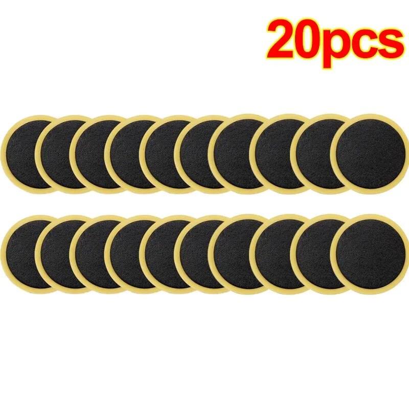 Mountain Bike Tire Repair Kit: 48 Square & Round Patches (25mm) for Cycling & Car Repairs