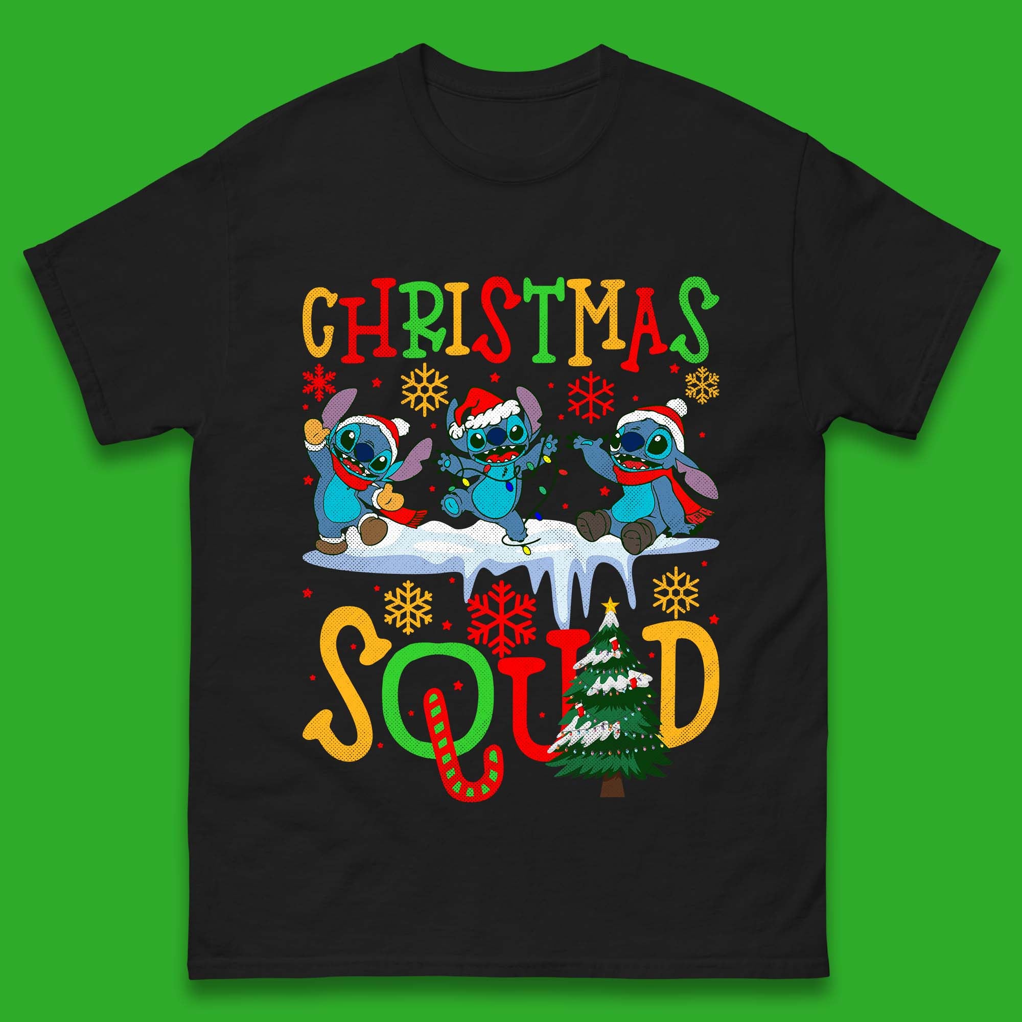 Christmas Stitch Squad Mens T-Shirt Womens Tops Tees S
