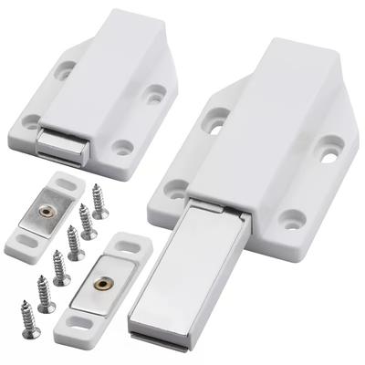 2pcs Push To Open Magnet - Cabinet Door Opener Tip On for Furniture - Heavy Duty - Includes Mounting Material