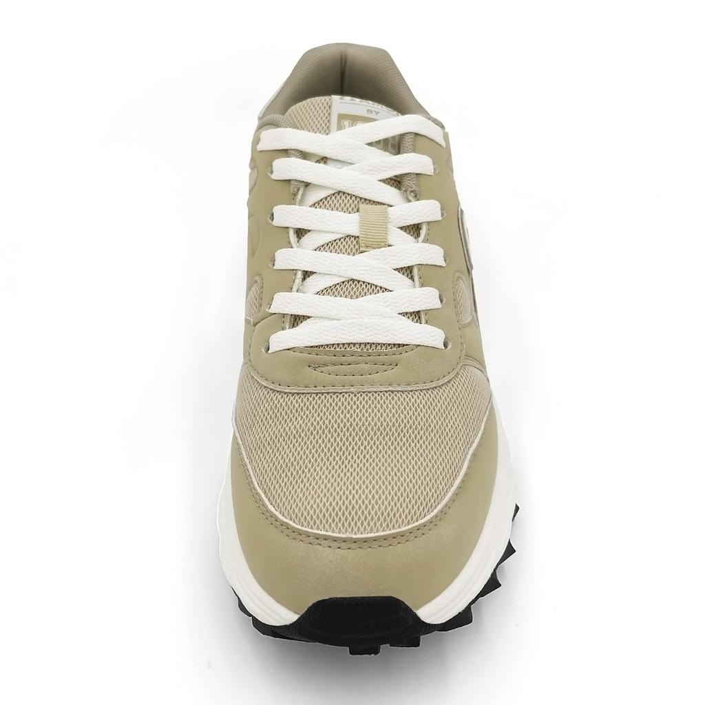 Amoji Men's Women's Running Walking Sneakers, Casual Fashion Shoes, SN1988, Beige, 27.0 cm (Unisex)