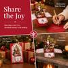 Cartoon Pattern 3D Pop Up Card 4-Layer Holiday Postcard Vintage Christmas Greeting Card  Office