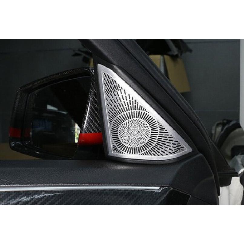 Inner Front Aluminum Silver A Pillar Speaker Frame Cover For Benz E-Class 12-15