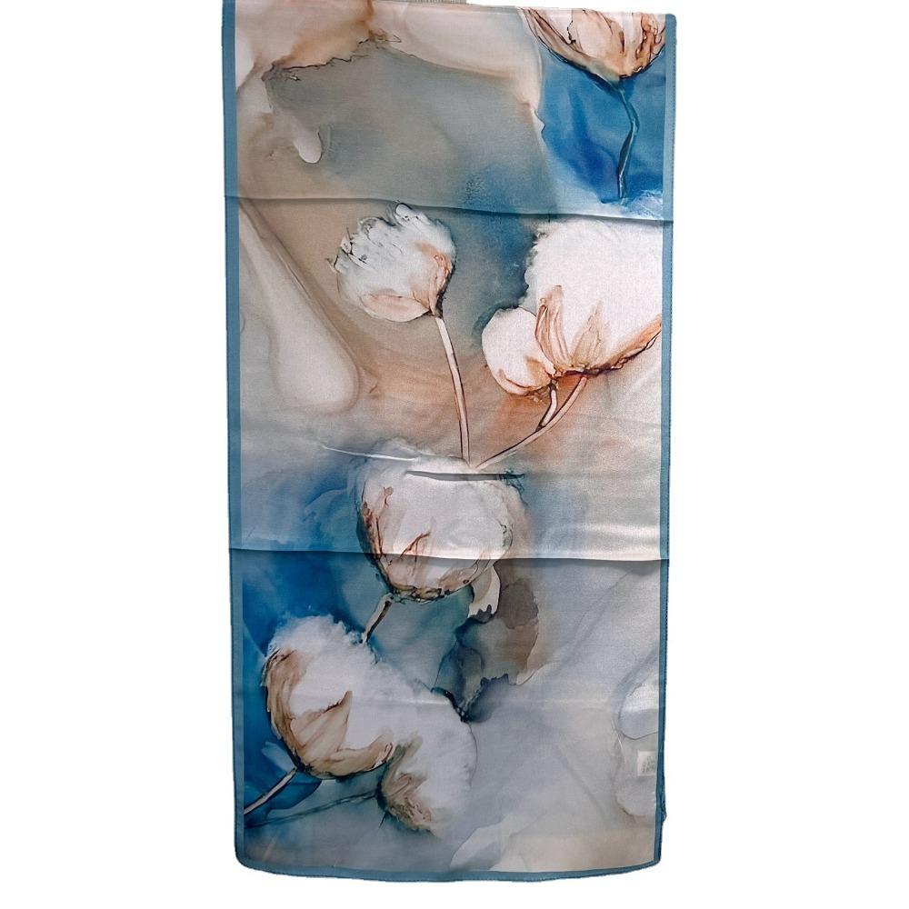 Fall In Love At First Sight Double Crepe Thin Silk Long Scarf Spring And Summer Sunscreen Mulberry Silk Silk Scarf Multifunctional Scarf