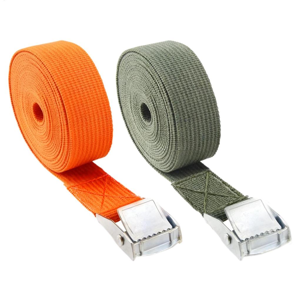 Heavy Duty Tie Down Straps Adjustable Zinc Alloy Buckle Belt for Motorcycle Cargo Truck Trailer Kayak Roof Luggage Boat