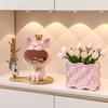 Fortune Cat Key Holder Figurine Candy Sundries Resin Animal Sculpture Non-toxic Harmless Household Supplies for Home Living Room