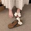 Women's Slippers and Ladies Sandals with Bow on Beach Shoes Flat Flip Flops Slides Summer 2025 Sale Luxury Elegant Fashionable