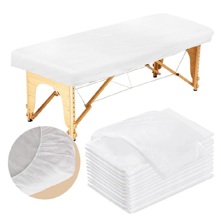 10pcs Disposable Nonwoven Bed Covers Breathable Oil Proof Sheets for Massage Table Salon Hospital 90x220CM 110x210CM