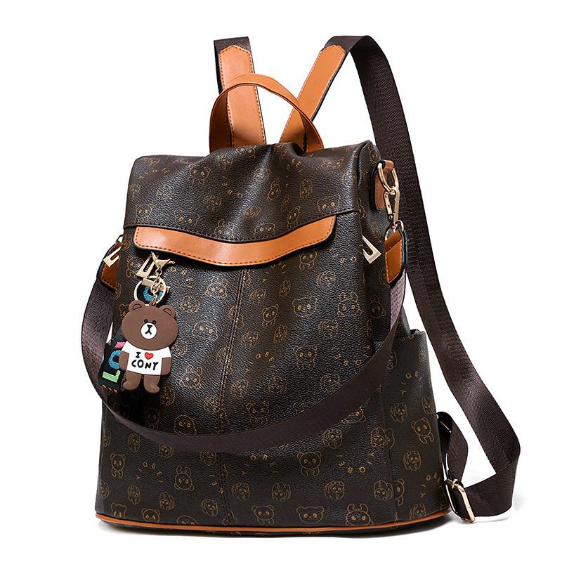 

Single shoulder Korean version of fashion trendy anti-theft women s backpack casual pu soft leather personalized small fresh backpack