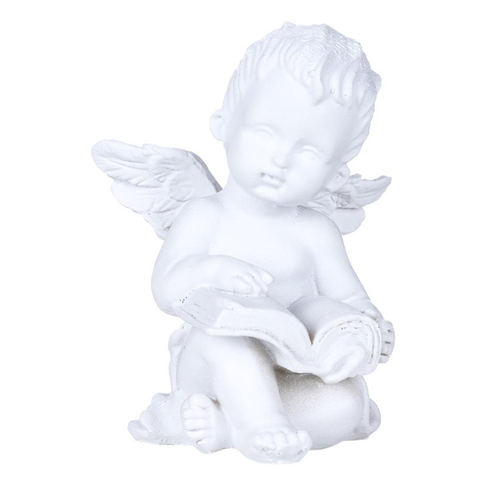 Creative Angel Figurine Cute Garden Miniature Sculpture Painted Little Angel Statue  New Year