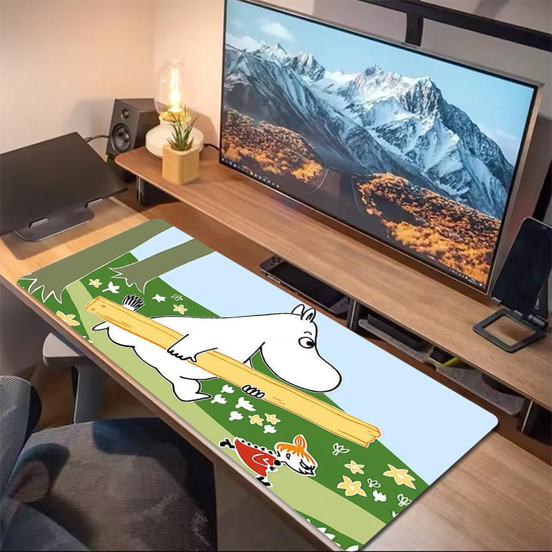 Moomin3 Print  Cushion Non-slip Laptop Tablet Big Mousepad XXL Mat Mini PC Playmat With Lock edge