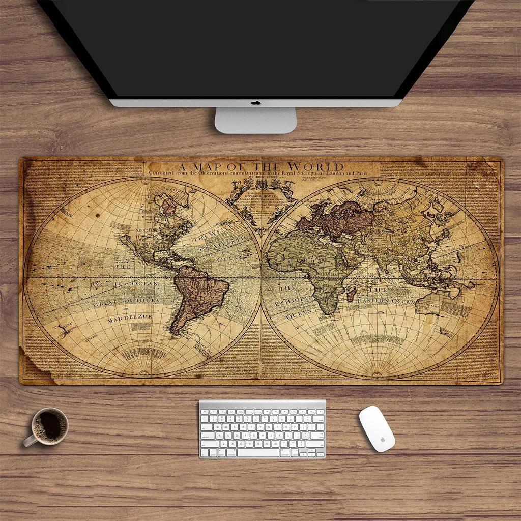 Starověká mapa Středozemě Podložka pod myš Velká plocha XXL Herní Kancelář Stolní počítač Koberec Podložka pod notebook Stůl Kobereček pod klávesnici