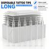 50/100pcs Disposable Long Tattoo Tips 108mm Clearly Long Plastic Tattoo Needles Nozzle Tip Tube for Tattoo Machine Grip Supplies