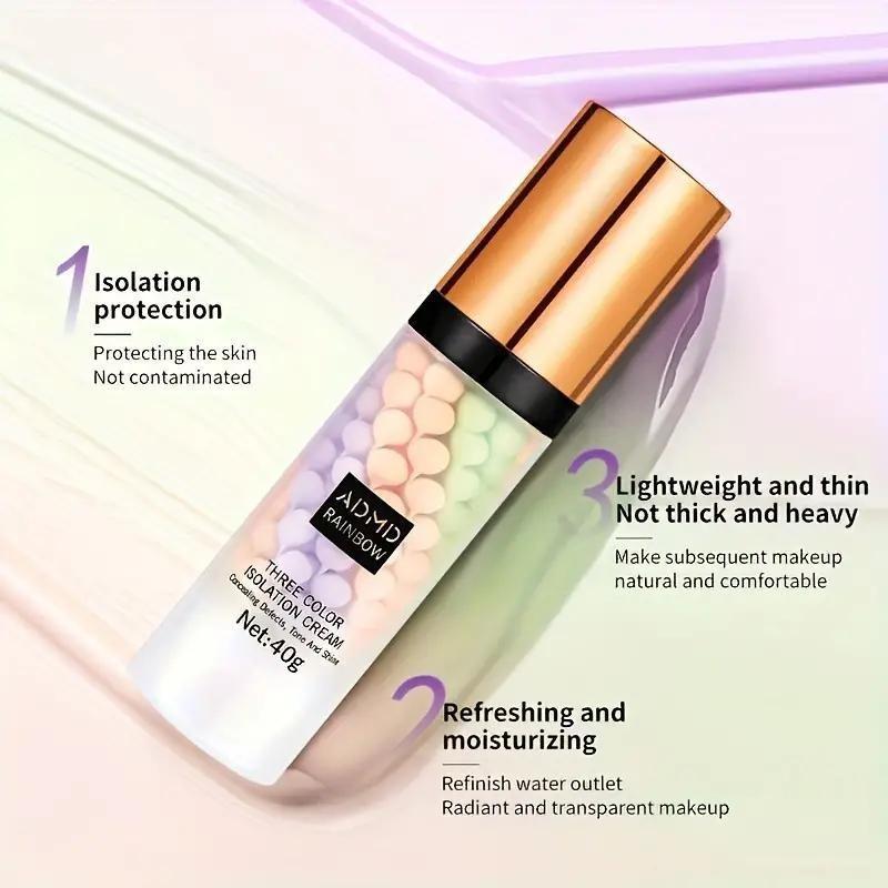 The 3-color Primer Is Suitable for All Skin Types. It Enhances Coverage and Brightens Skin After Use. It Is Suitable for Daily Use.