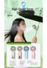 Cartoon Portable 6-Speed USB Rechargeable Handheld Folding Fan with Clip and Ultra-Fast Spray