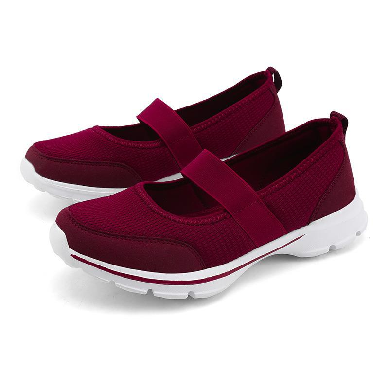 

Нові старі пекінські тканинні туфлі жіночі сітчасті дихаючі та легкі туфлі для мами повсякденні модні спортивні на один крок жіночі туфлі 42