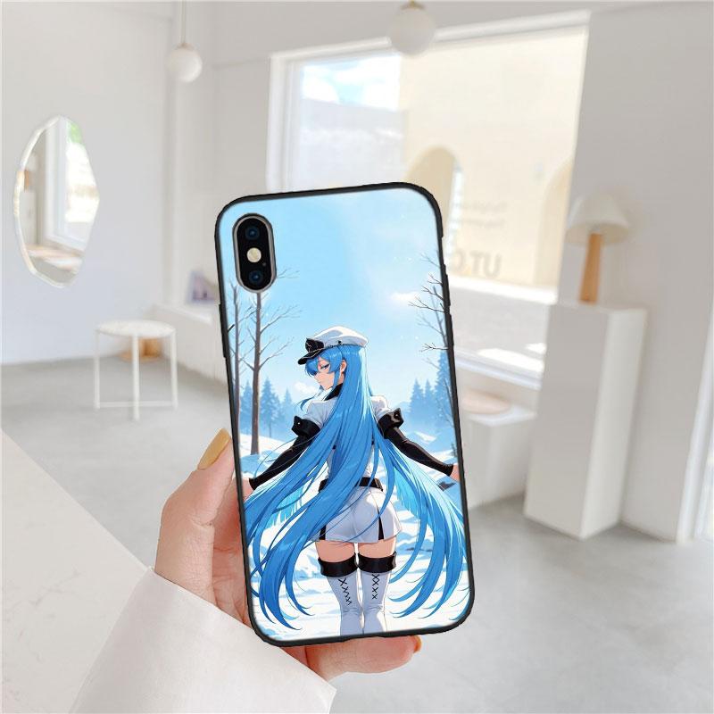 LO8 Anime Esdeath Soft Shell Phone Case for iPhone SE X XS XR 11 16E 17 Pro Max Air 8 7 6 6s Plus