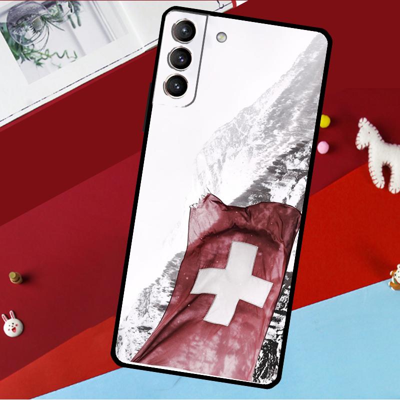 Switzerland Swiss Flag Funda For Samsung Galaxy S26 S25 S23 S22 S20 S24 Ultra S9 S10 Plus S21 FE S25 FE Phone Case