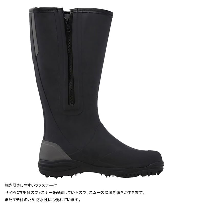 Zip Up Boots Black 2XL [Shimano] (Spike Sole) FB-040X