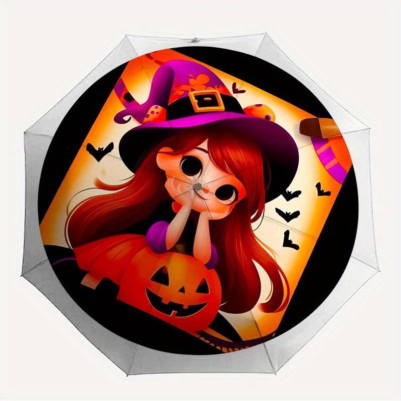 

1pc Witch Pumpkin Themed High-quality Umbrella,Automatic Opening and Closing Umbrella,Multi-functional Umbrella G0811307