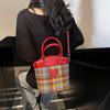 Splicing Fashion Checkered Pattern Women Casual Shoulder Bag For Daily Use