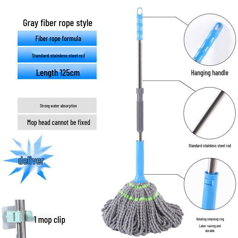 Mop rotativ autostorcător fără mâini - Absorbant de apă, Curățare dintr-o singură mișcare