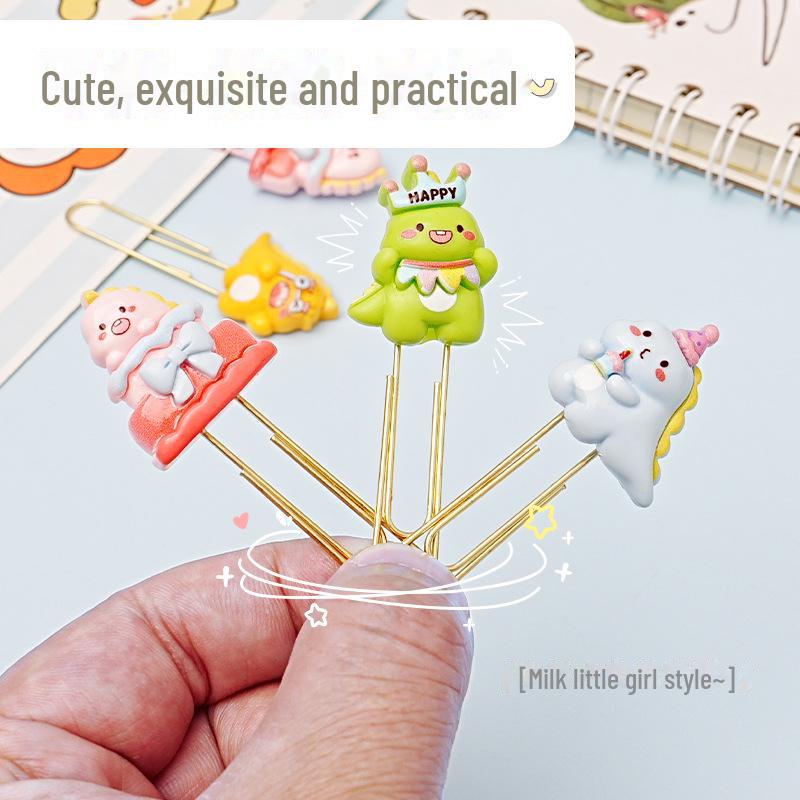 Creative Animal-Shaped Colorful Metal Paper Clip Bookmarks for Students and Office Use