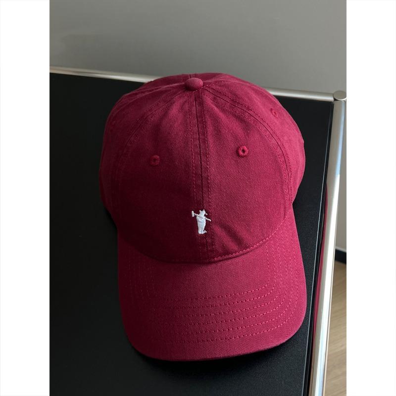 Villain standard embroidered baseball cap female soft top simple casual versatile couple sunshade curved brim showing face small peaked cap man