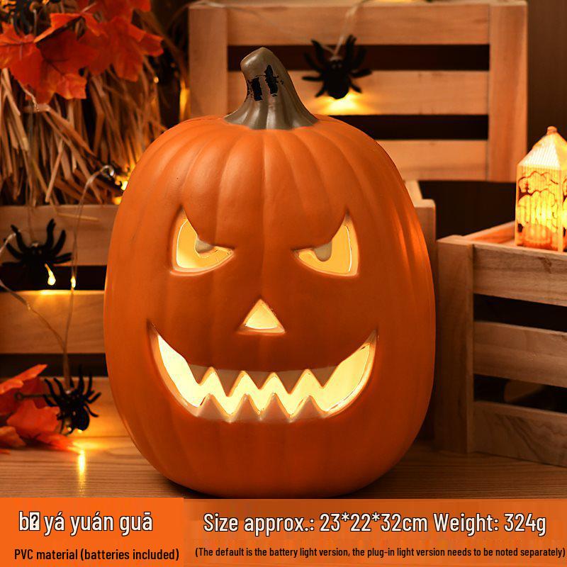 Halloween Light-Up Hollow Pumpkin Lantern for Outdoor Decor