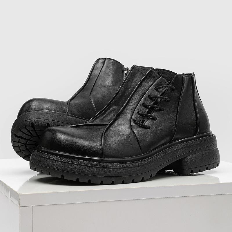 Men's Casual Boots Autumn and Winter Designer Styles Leisure Business Office Outdoor Trendy Streets 38-46 Thick Soled Shoes