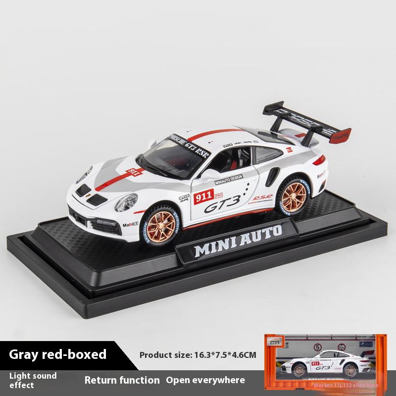 1/32 Scale Simulation Porsche 911 GT3 RSR Alloy Racing Model Ornaments Children's Holiday Gift, Open Door Sports Car Model Boy Toys