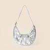 Underarm One-shoulder Crescent Bag Women's Summer All-in-one Drawstring Pleated Denim Bag