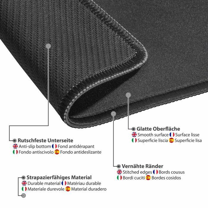 Tapis de souris - Pedea 67007100 - Noir - Repose-poignet - Microfibre - 2 mm d'épaisseur