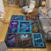 Futuristic Musical Instruments Pattern Rug Floor Mat for Living Room or Bedroom Soft and Comfortable Carpet a Gift for Birthday and Holiday.