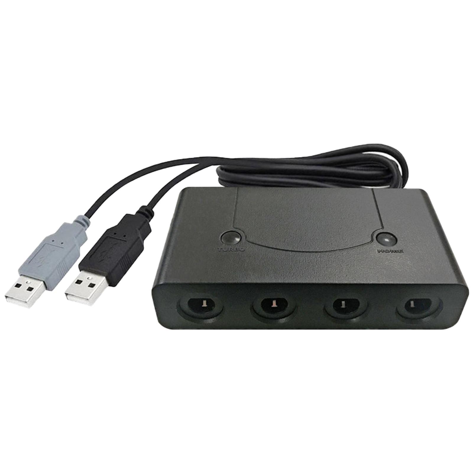 

Адаптер контроллера 3 в 1 для Game Cube, 4-портовый конвертер для геймпада с длинным кабелем для NGC, запасной адаптер для геймпада