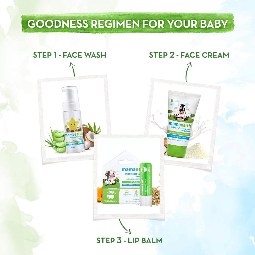 Mamaearth Foaming Face Wash For Kids 150ml | Tear-Free Gentle Cleanser With Aloe Vera & Coconut | Soft Skin & Soothing Wash For Children