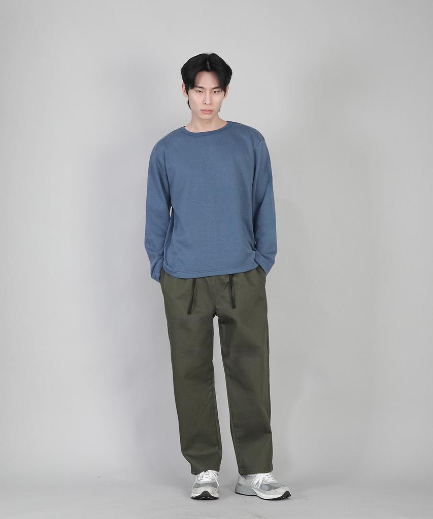 Seinteukeulu Plain Tapered Cotton Pants Rtp-380 Khaki