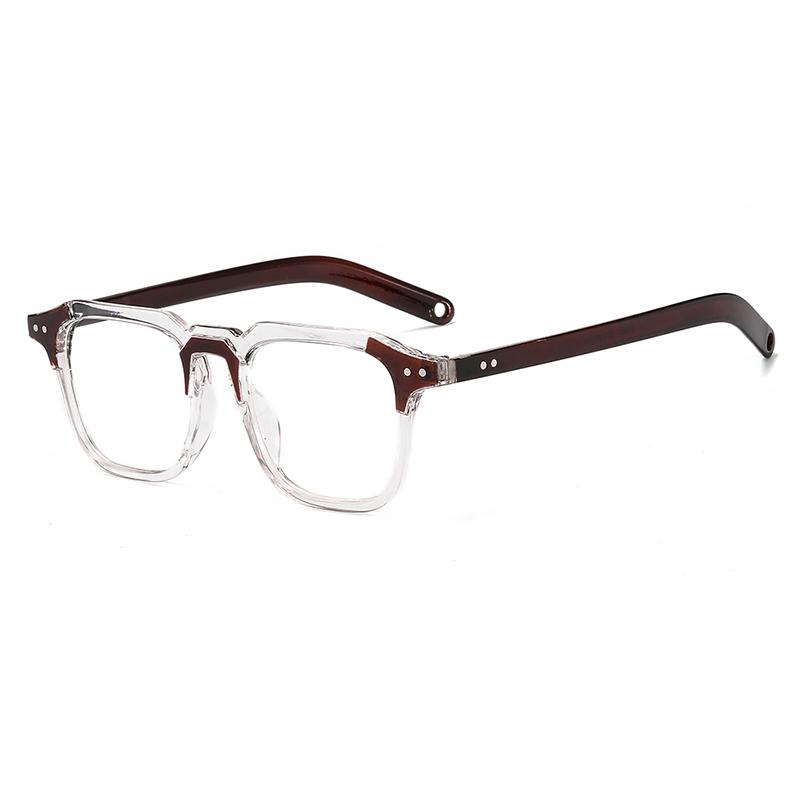 New Square Meter Nails Fashionable Square Flat-light Mirror Trendy Lens Frame Transparent Glasses