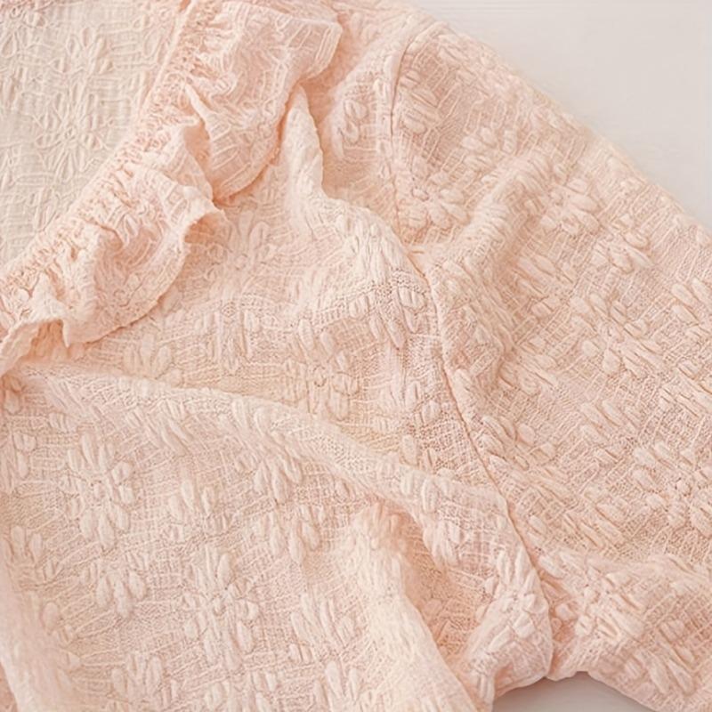 Elegante e Carino Cardigan Sottile con Laccetti e Pizzo, Top Sottile Traspirante con Maniche Lunghe in Chiffon e Volant per Donna, Mantellina Estiva