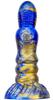 Fantasy Peern Dildo 17 X 4.7cm Blue-Gold - MetallicAnal - Unusual Dildos