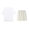 Li Ning Logo Print Round Neck Loose Short Sleeve T-Shirt Comfortable Versatile Skin-Friendly Shorts Casual Sports Set Unisex Set AHSUA21-1+YKSV129-1
