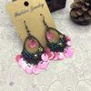 Hawaiian Vintage Bohemian Earrings, Beach Shell Tassel Long Earrings Women's Accessories