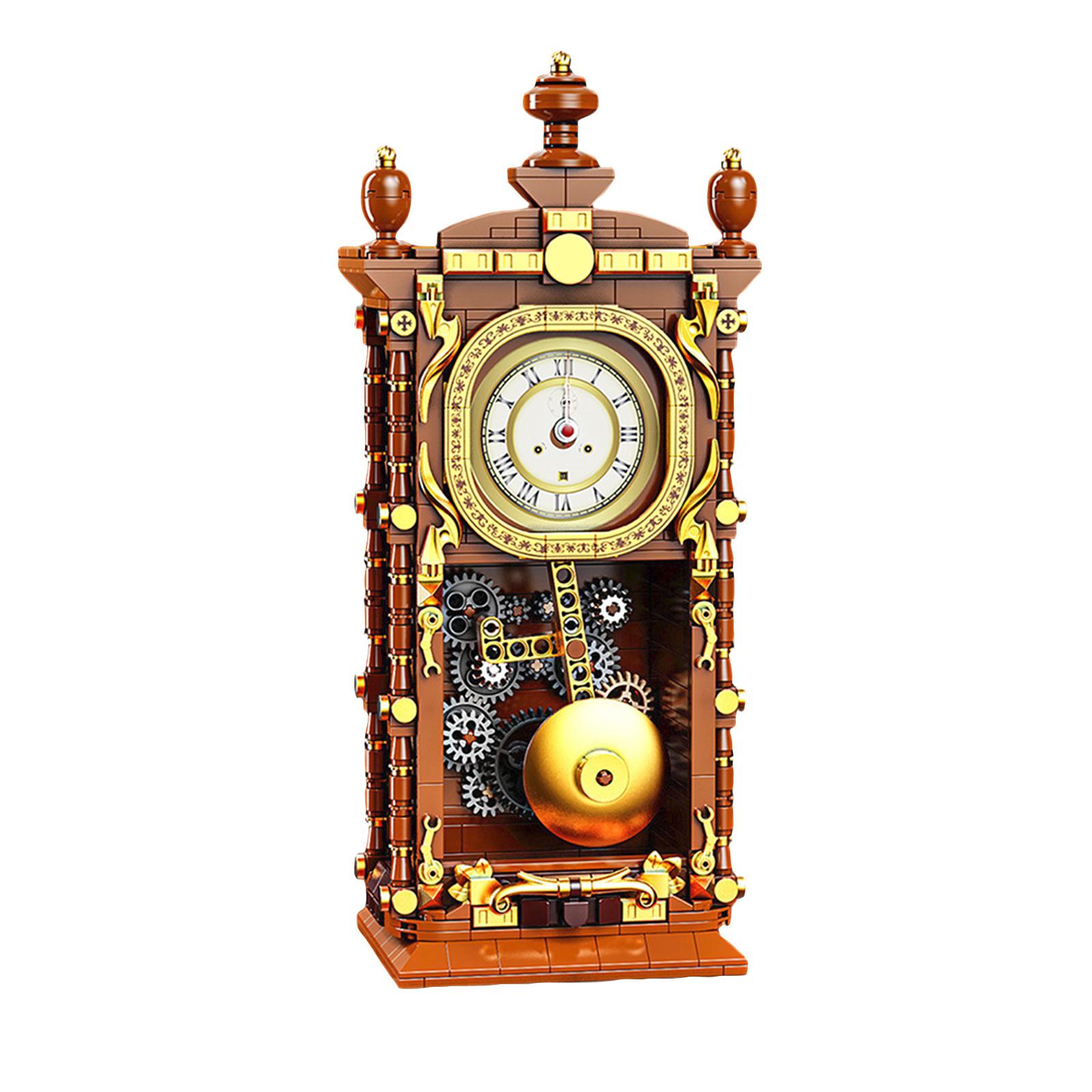 

Ностальгические и ретро маятниковые часы-генератор, совместимые с моделями из строительных блоков, сборными игрушками, украшениями и подарками для мужчин и женщин One Size золотистый