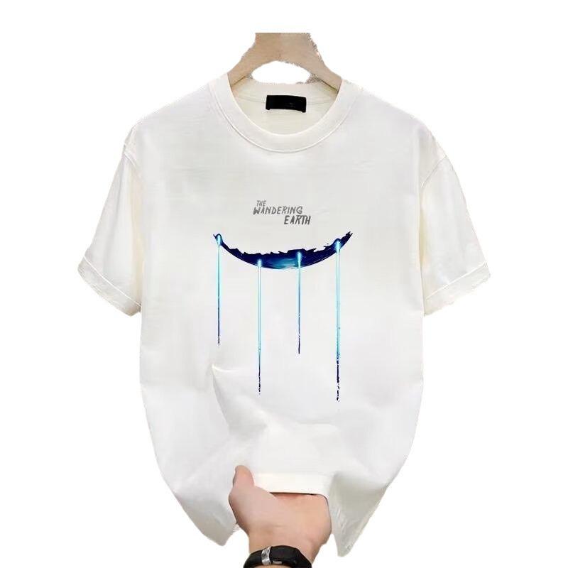 Short Sleeve T-Shirt Men'S Cotton Casual Top Trendy Brand Loose Versatile Crew Neck Half-Sleeve T-Shirt