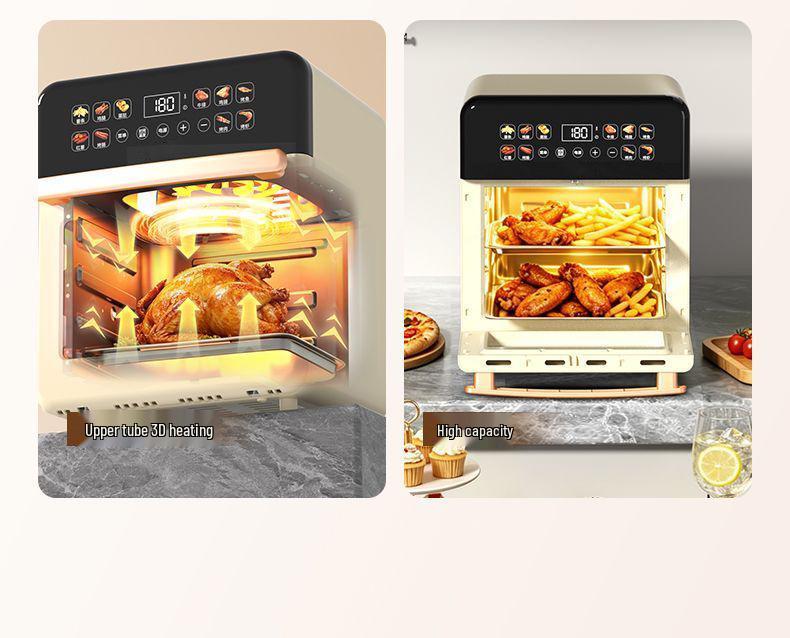 Smart Multi-Functional Air Fryer - High Power Electric Oven for Fries & Fried Chicken with Large Capacity, Visible Cooking