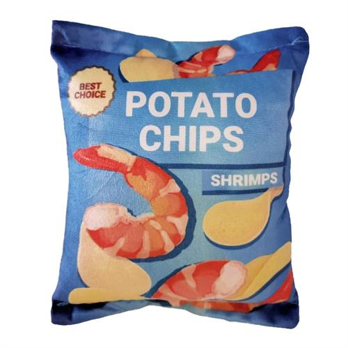 

Potato Chip Bag Funny Dog Toys Plush Squeaker Bite Food Toy for Small Medium Dogs Interactive Squeaky Chew Puppy Toys