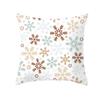 White Christmas Pillow Case Cute Santa Claus Elk   Cover Winter Snowflake Decorative Cases