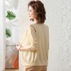 Women's knitted top cardigan spring and autumn mother's collar top small coat knitted sweater