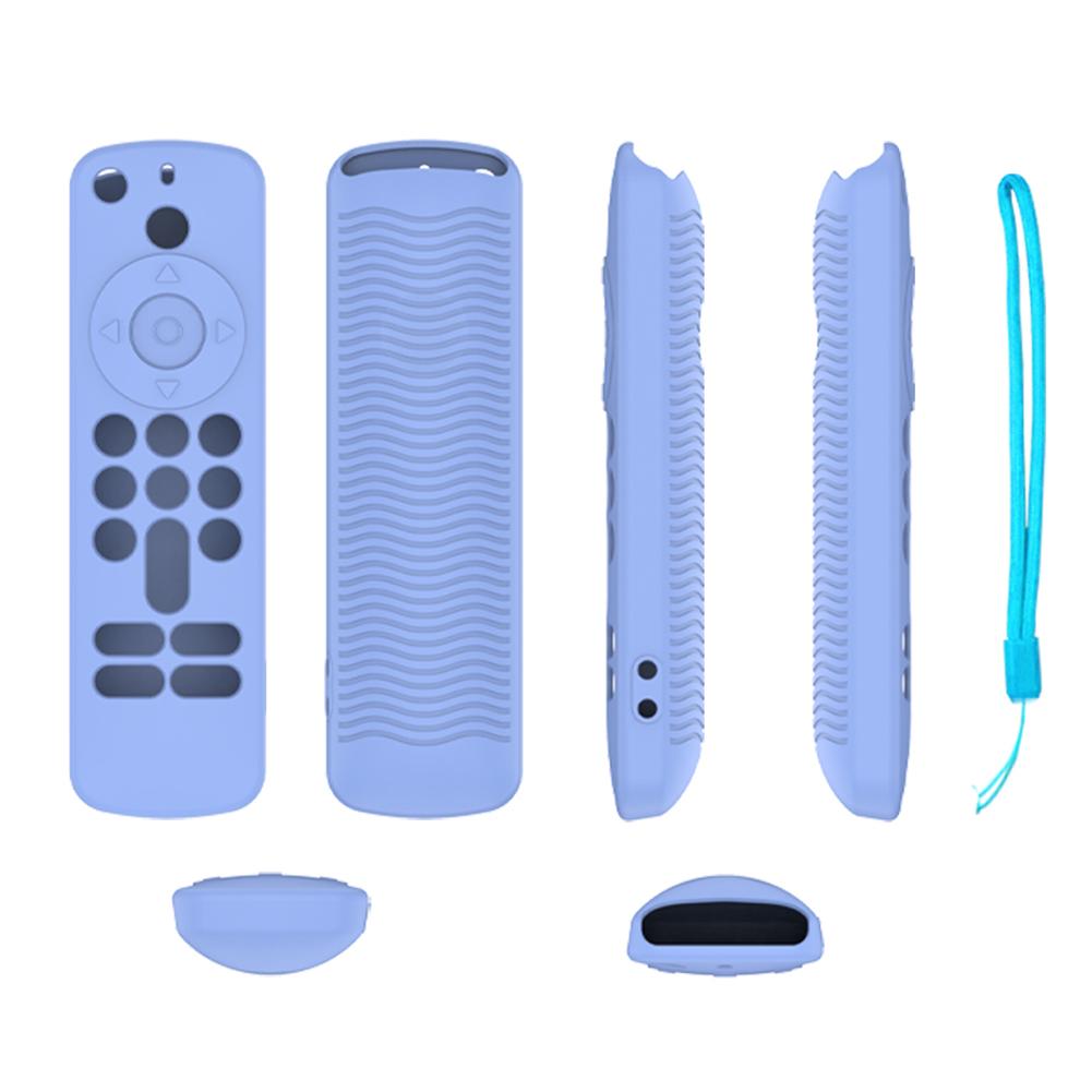Silicone Remote Case Anti-Slip Protective Cover with Lanyard Protective Controller Sleeve Skin Remote Cover for Fire TV Stick HD