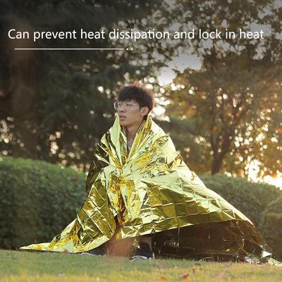 Fournitures de camping portables et petites pour l'extérieur Couverture de premiers secours Couverture de survie d'urgence Couverture isolante Couverture de protection solaire